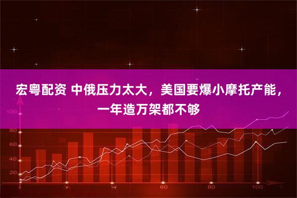 宏粤配资 中俄压力太大，美国要爆小摩托产能，一年造万架都不够