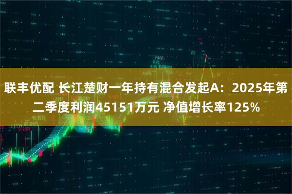 联丰优配 长江楚财一年持有混合发起A:2025年第二季度利润45151万元 净值增长率125%